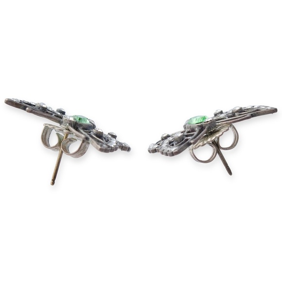 Vintage Metropolitan Museum of Art Sterling Silver Butterfly Stud Earrings - Picture 3 of 6